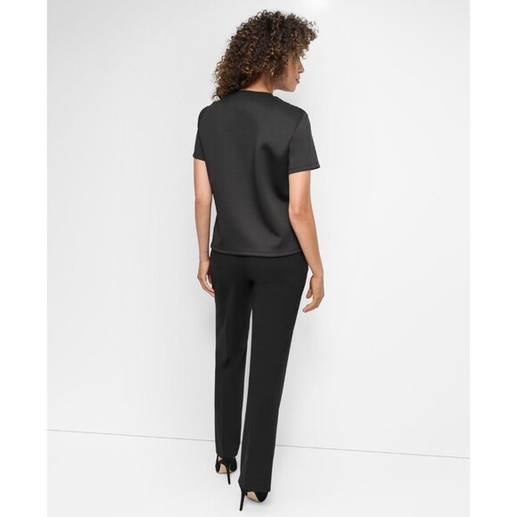 DKNY Women's Crewneck Short-Sleeve Sequin Blouse Black Size M SALE $89 - Picture 5 of 5